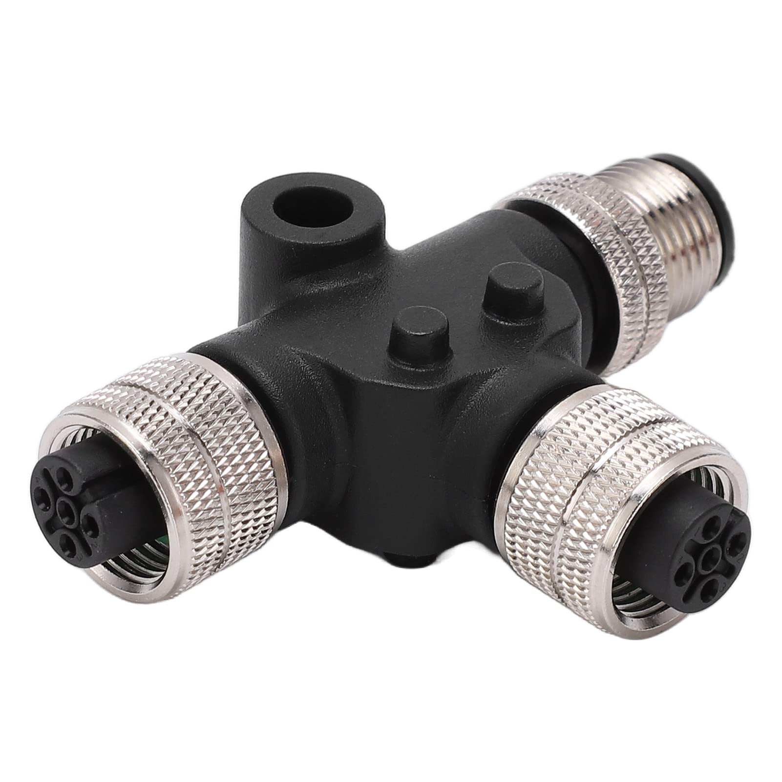 Yosoo Connettore T, connettore T per NMEA 2000 filettatura M12 5 pin IP67 impermeabile per reti Lowrance 3008 pomello del cambio a 6 velocità