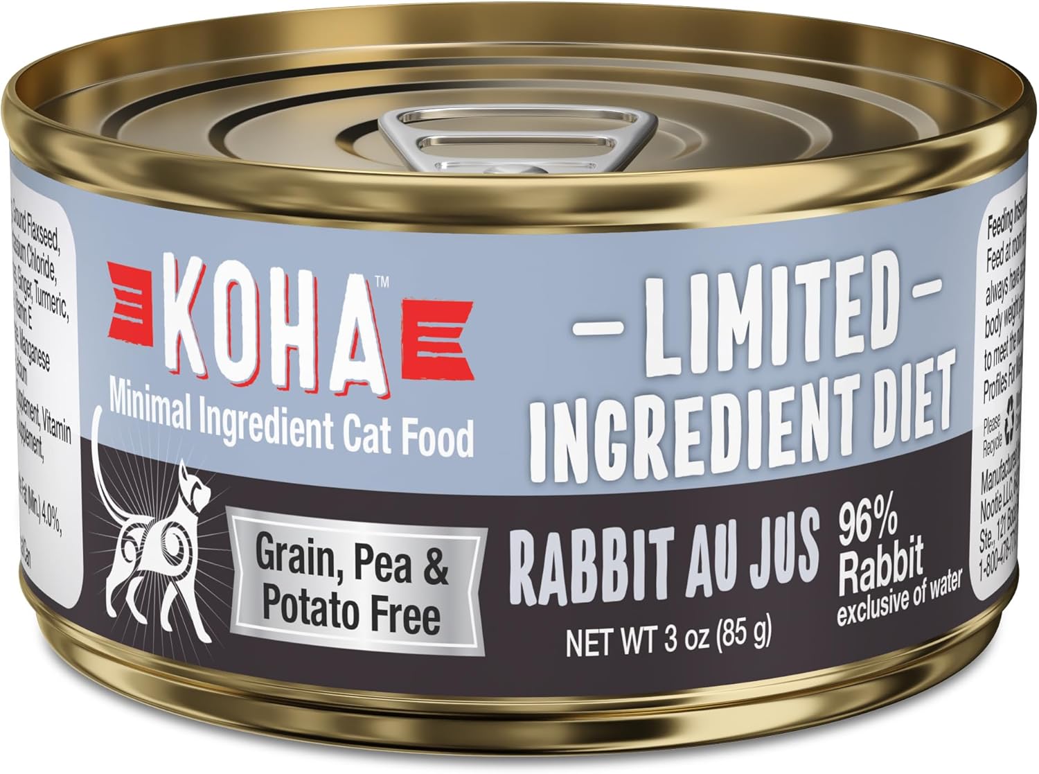 KOHA Limited Ingredient Diet Rabbit Pate for Cats, 3oz Pack of 24 Pet Supplies