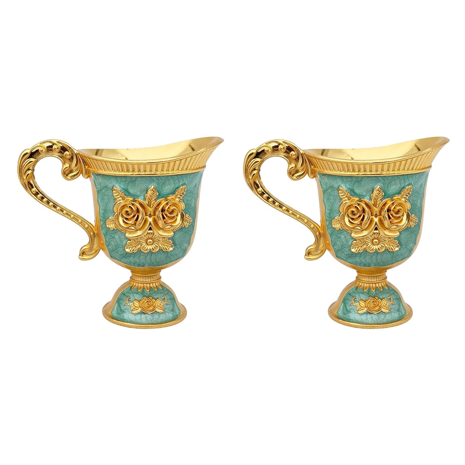 Buxuaaaa Blue Chalices With Ergonomic Grip: Perfect For Cocktails, & Gifts Handcrafted Metal Cup