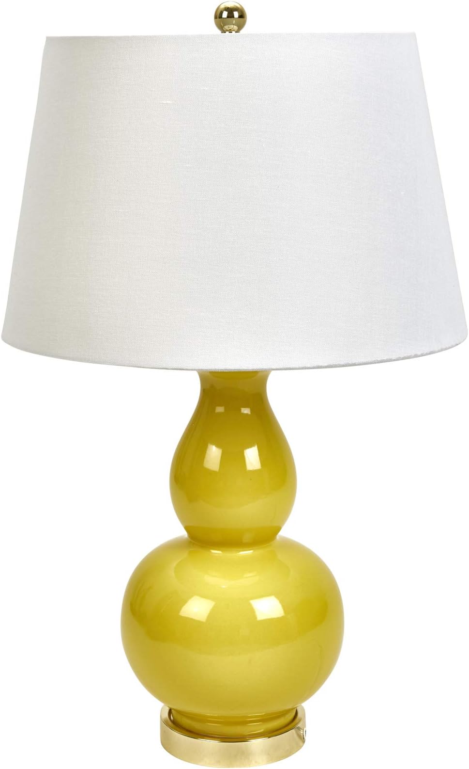Sagebrook Home 50044-07 Ceramic Double Gourd Table, Yellow, 30" Lamps