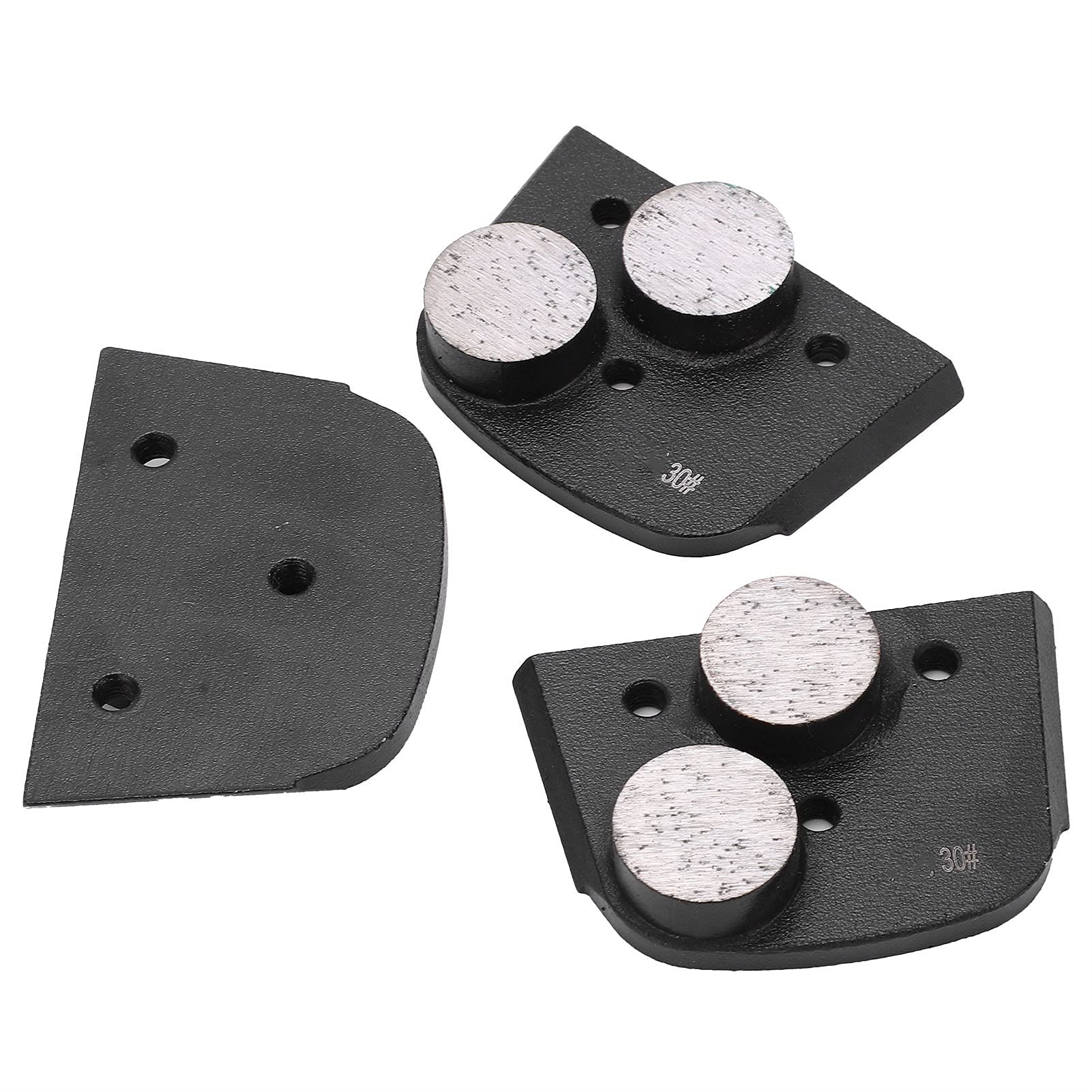 Tamponi abrasivi diamantati, 3 dischi abrasivi diamantati filetto nero grana 30# 2 denti per levigatura vetro cemento lucidatura, marmo, prodotti in cemento