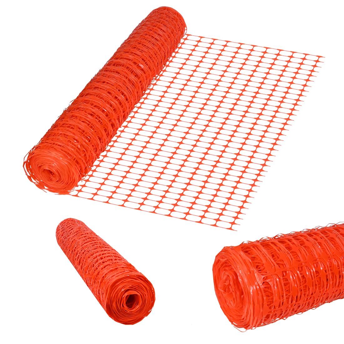 NAIZY Rete metallica per conigli 100 cm di altezza in PE, plastica, con filo per conigli, taglio possibile, arancione, griglia per topi, recinzione, rete metallica di varie lunghezze, 80 m