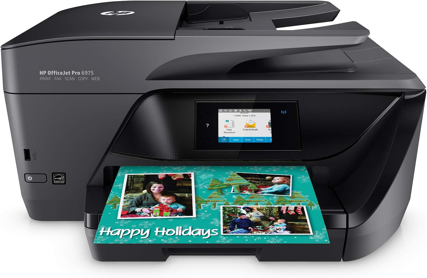 HP OfficeJet Pro 6975 All-in-One Wireless Printer, Double-Sided Print and Scan, HP Instant Ink, Works with Alexa (J7K36A)
