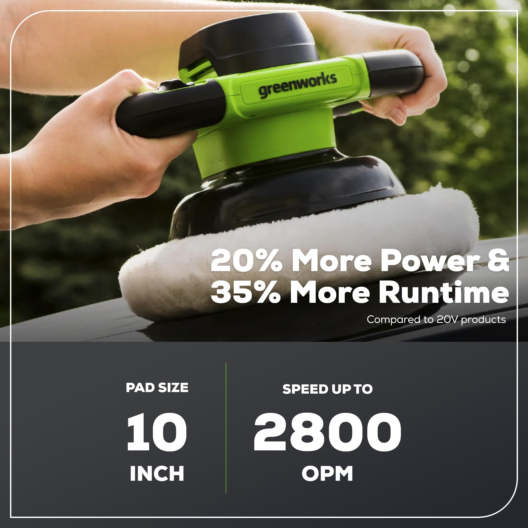 Amazon.co.jp: Greenworks 24V 強力 10インチ コードレスバッファ 