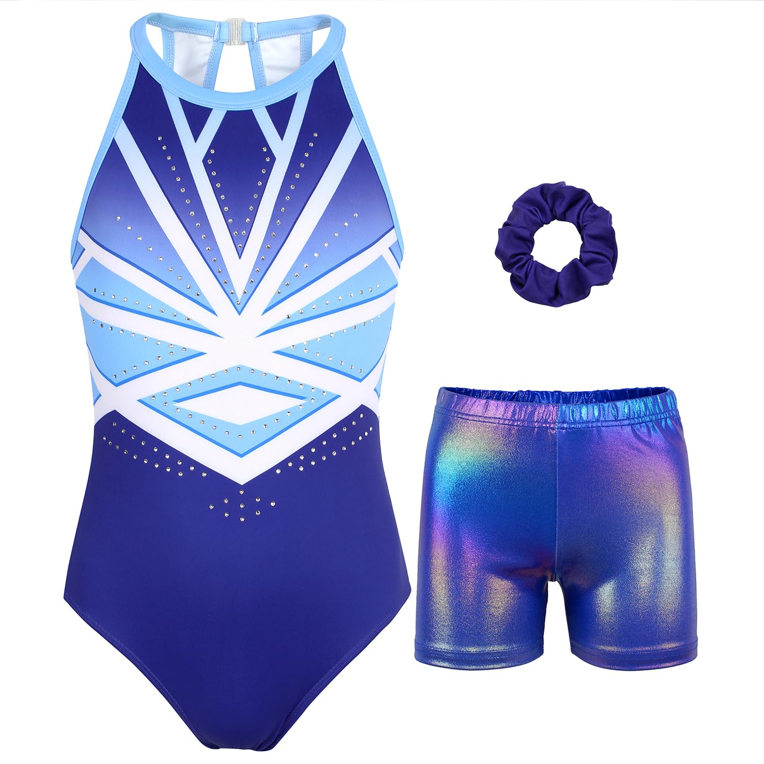 MODAFANS Gymnastics Leotards for Girls With Shorts Tumbling Dance Clasp Back Activewear