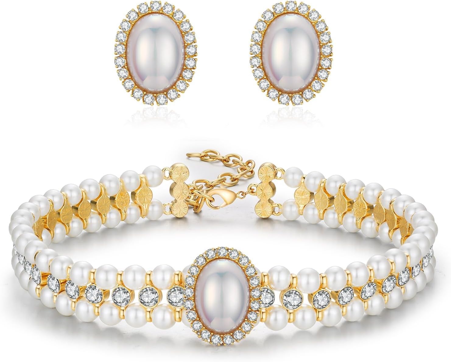 X Spring Gold Pearl Necklace, 2...