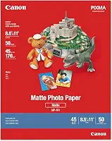 Canon Papel fotográfico Plus 7981A004, fosco, 21,5 x 27,9 cm (pacote com 50 folhas)