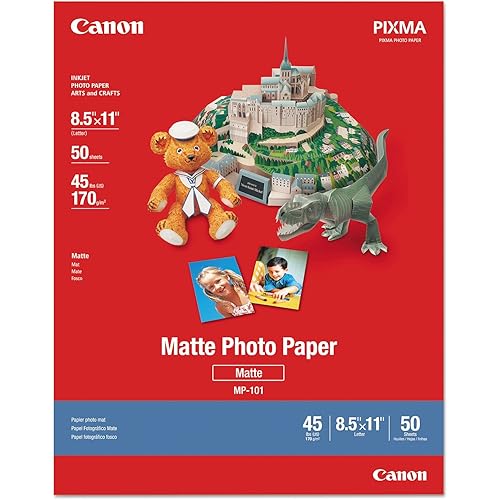 Canon 7981A004 Photo Paper Plus, Matte, 8-1/2 x 11 (Pack of 50 Sheets)