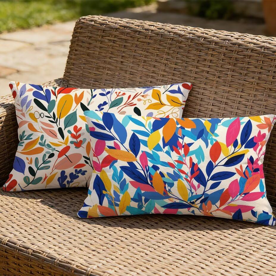 Funda de cojín lumbar exterior impermeable 40x60 con cremallera invisible