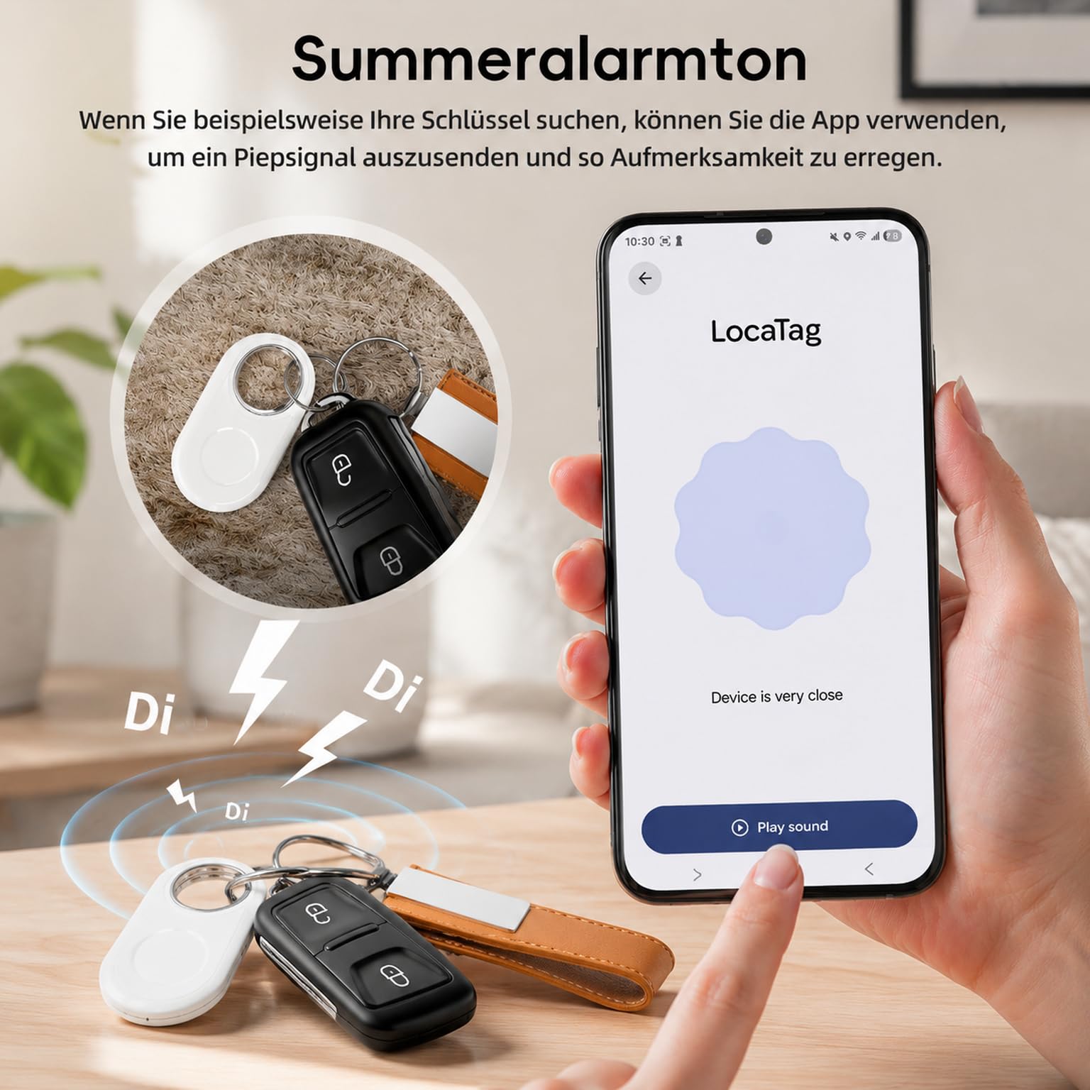 Tracker Smart Tag Android Funktioniert mit Google's Find Hub (4 Stück), Schlüsselfinder Android,Bluetooth Finder für Geldbeutel, Taschen, Schlüssel & Hund
