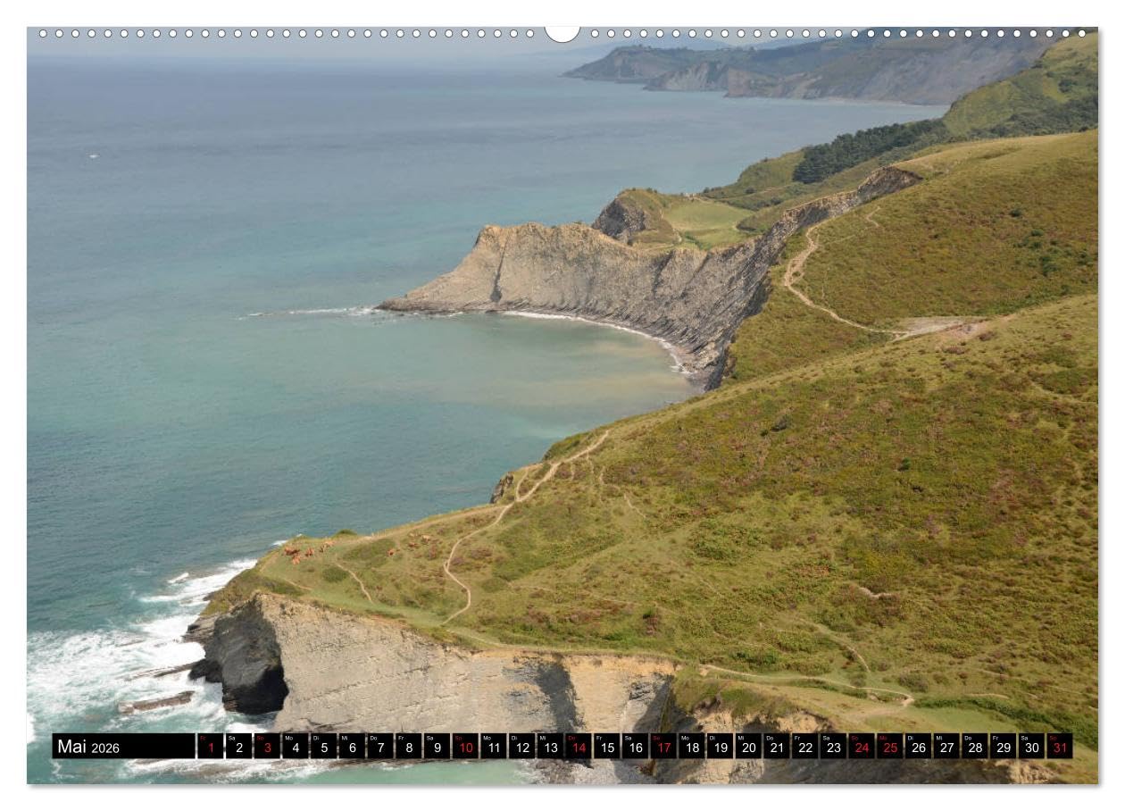 Spaniens wilder Norden (hochwertiger Premium Wandkalender 2026 DIN A2 quer), Kunstdruck in Hochglanz: Von den Pyrenäen zum Baskenland, Kantabrien und Asturien (CALVENDO Orte)