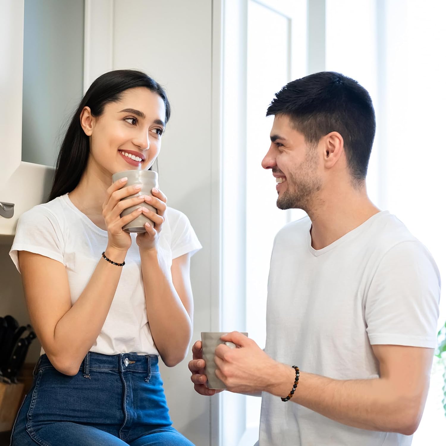 Bracelet for Men Him- Triple Protection Hematite Black Obsidian Tiger Eye Beaded Bracelets Birthday Healing Jewelry Gifts - Image 5