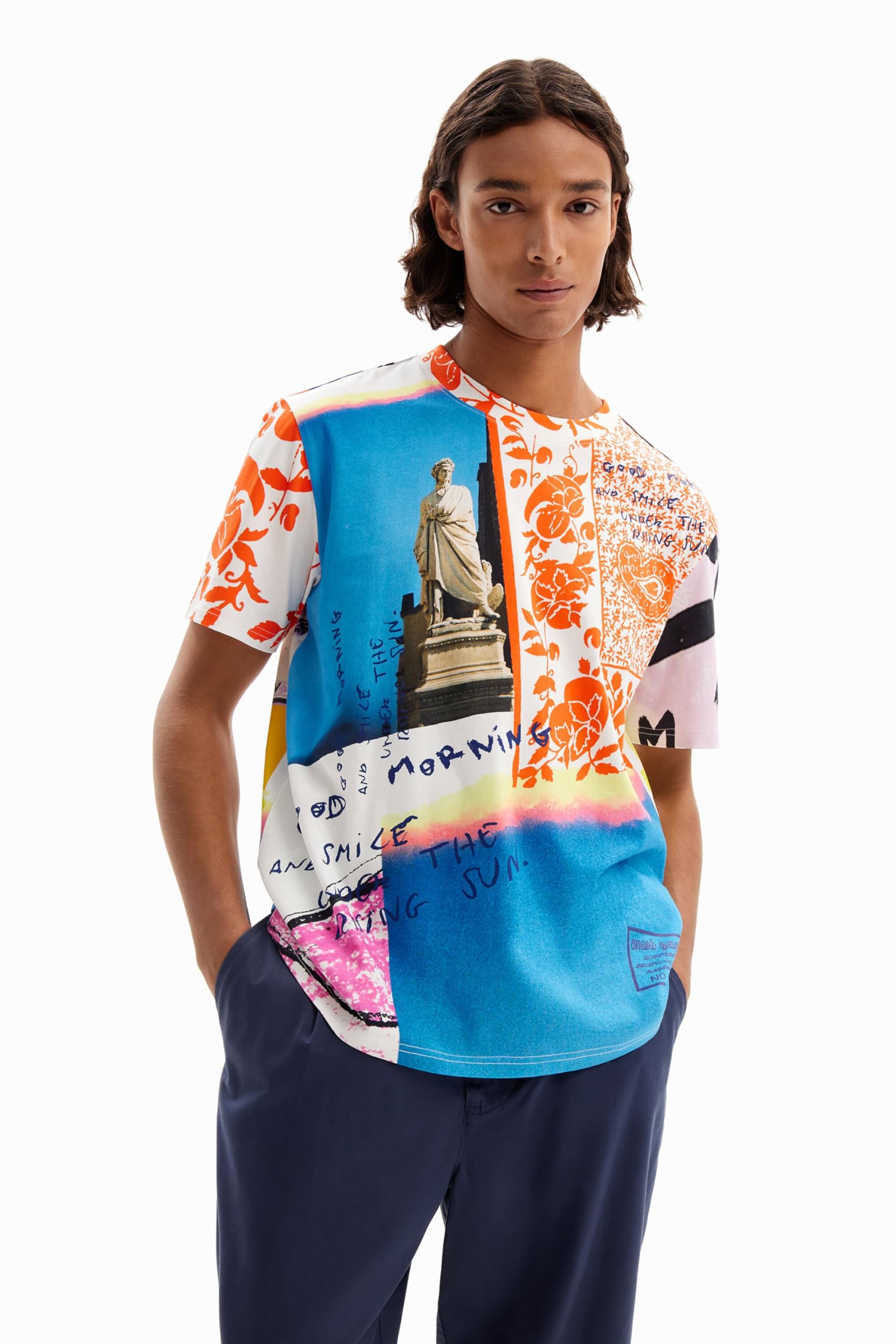 Desigual Herren Material Finishes Ts_lucas T-Shirt, M Eu