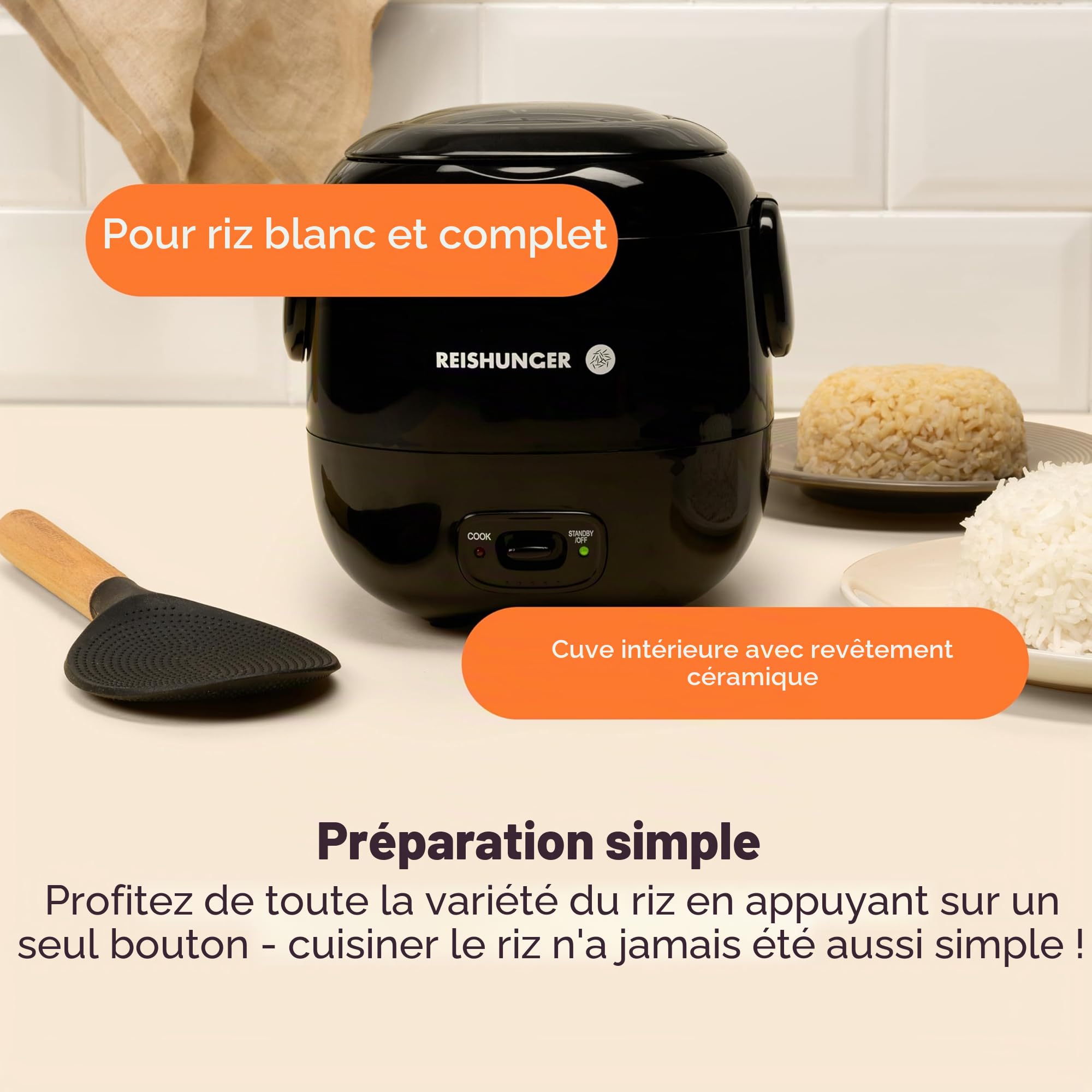 REISHUNGER Mini tube de voyage – noir – 0,3 L – 1 à 2 portions