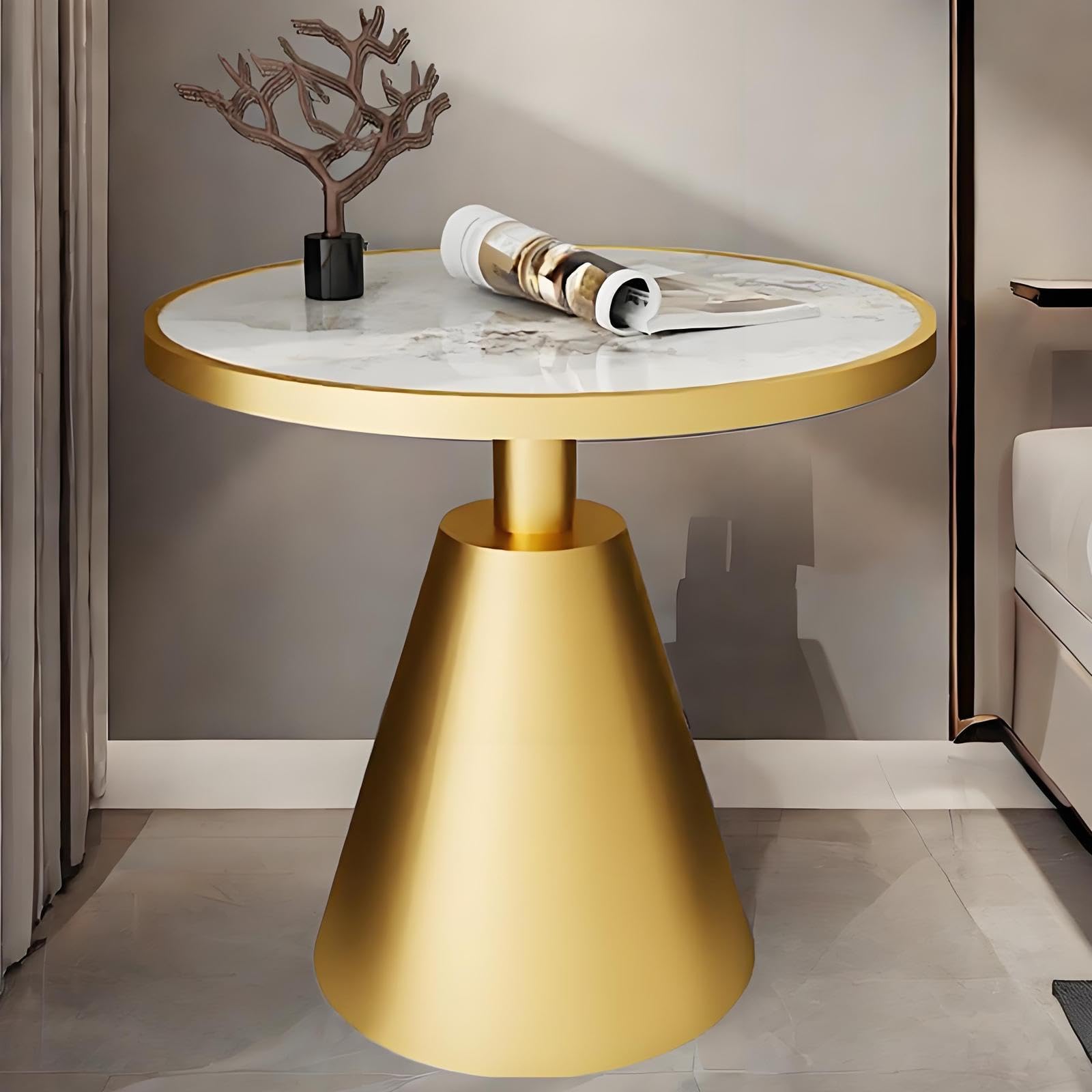 Table d'appoint de luxe ronde en marbre pour sublimer votre intérieur