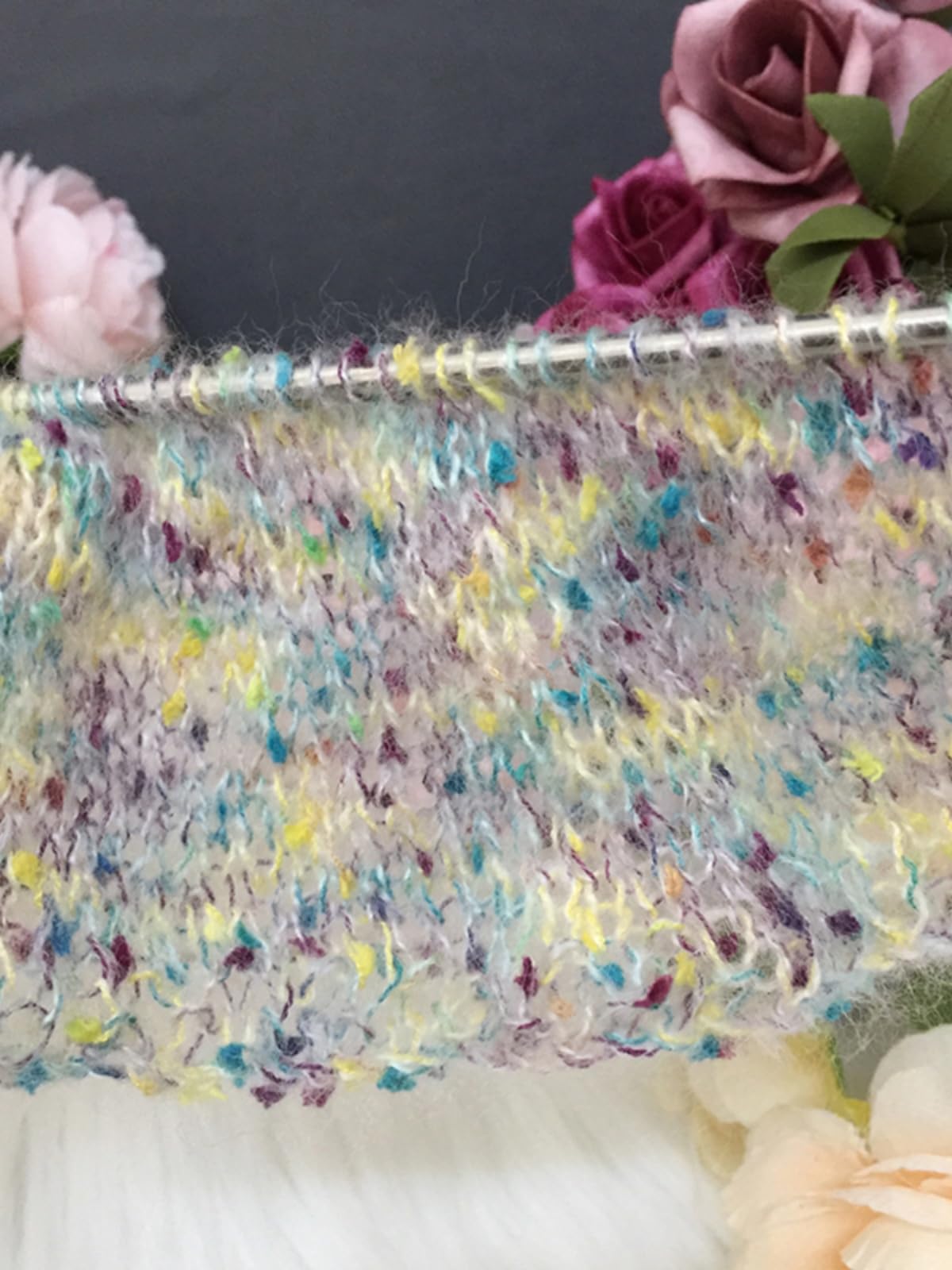 500g di lana mohair a pois colorati fai da te, morbida sciarpa maglione lavorato a mano, cappotto, cablaggio in mohair