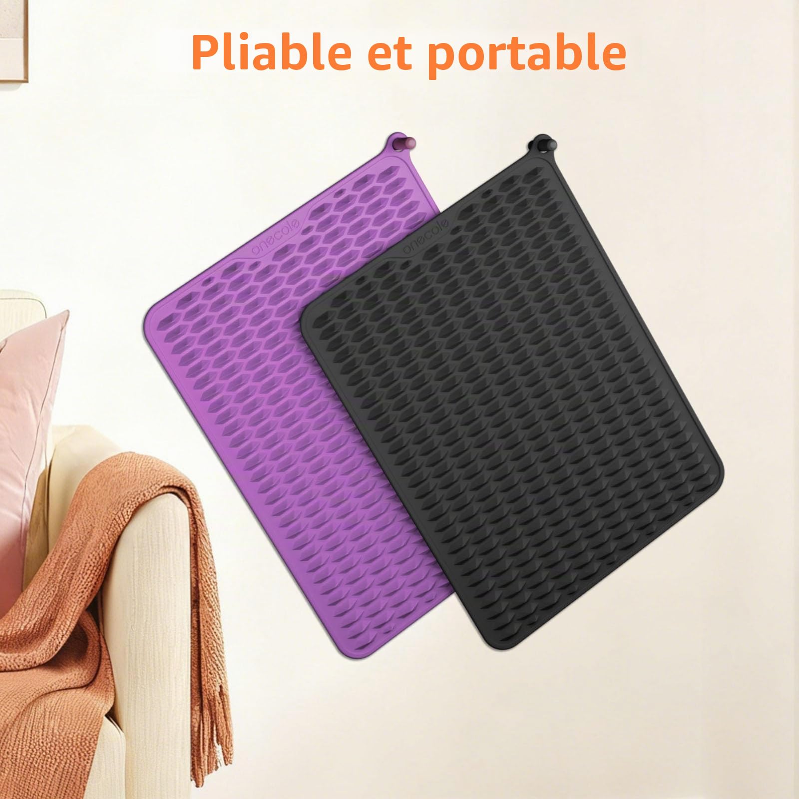 Tapis d'acupression pour Massage des Pieds en Silicone | Portable Tapis de Réflexologie Plantaire pour Pieds pour Soulager la Fasciite Plantaire, Détendre les Muscles