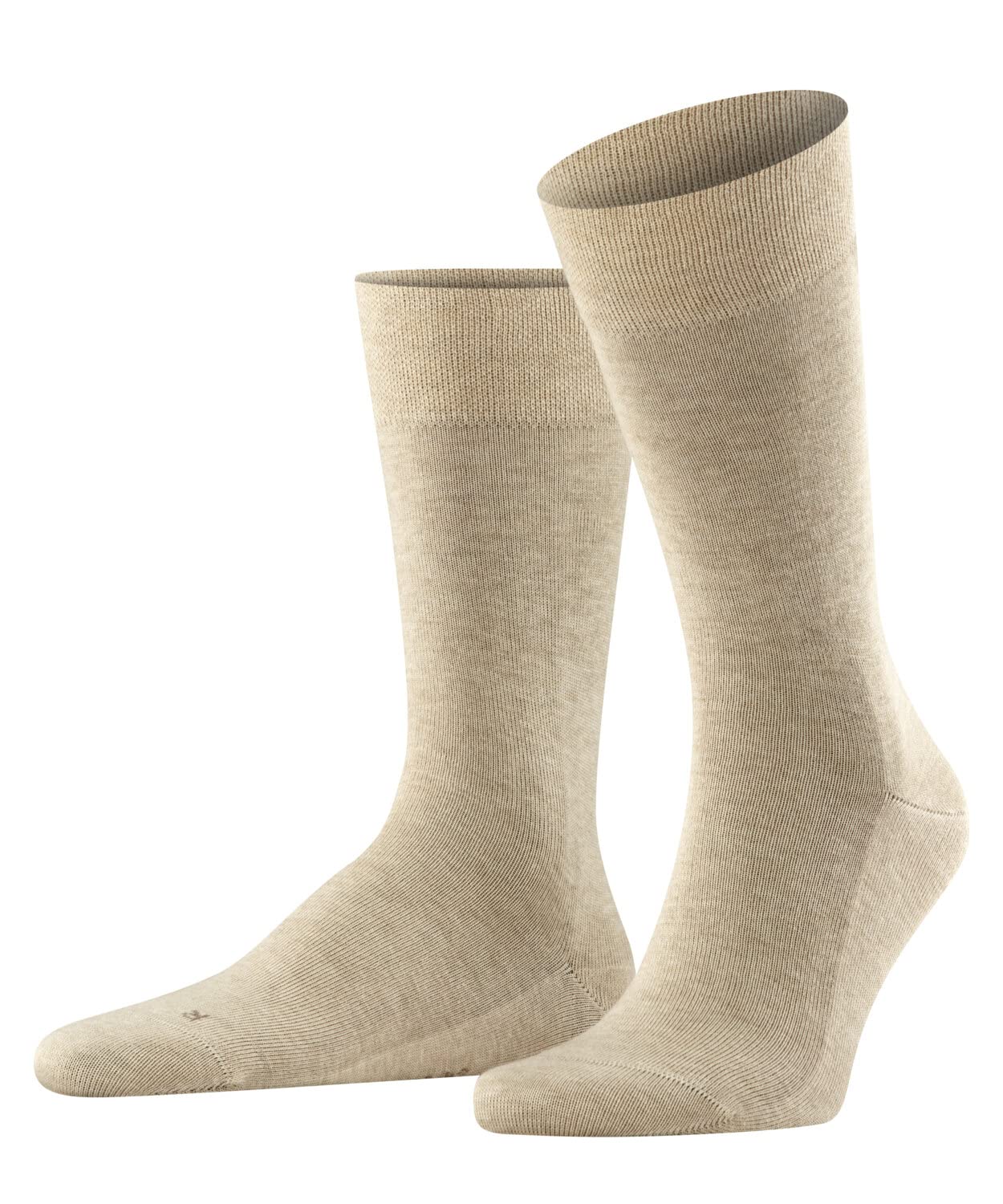 FALKE Men's Sensitive London M So Cotton With Soft Tops 1 Pair Socks, Beige Sand Melange 4650, 8.5-11