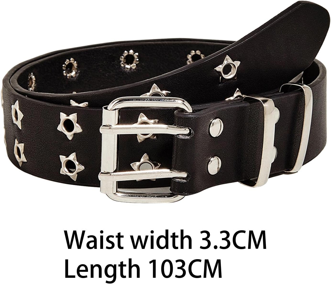 ベルト LCDC : 25SS / WIDE DOUBLE EYELET LEATHER BELT (BLACK) double-belt-back.jpg?v=