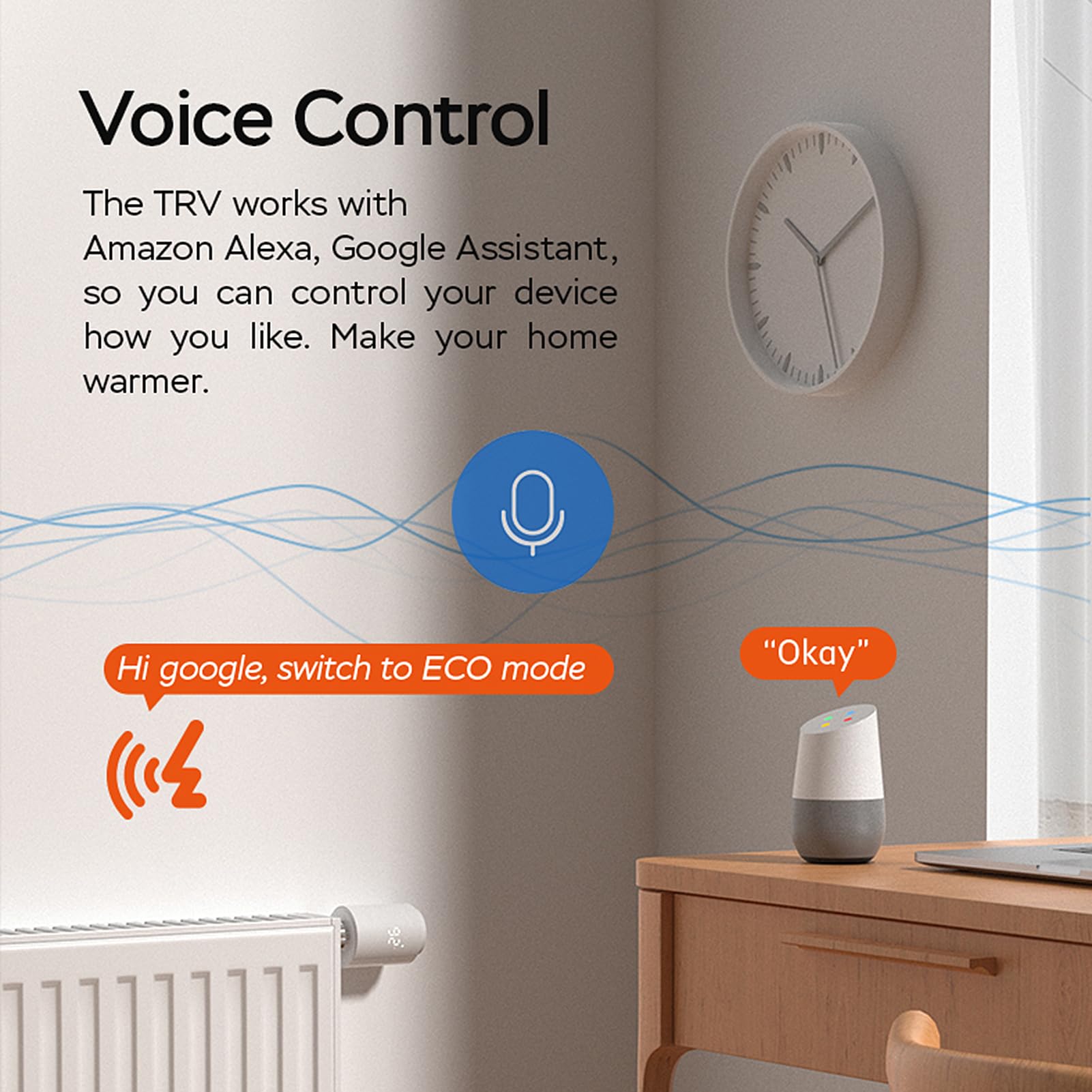 Termostato Intelligente, Attuatore radiatore, Valvola del Radiatore Programmabile, Controllo della Temperatura per la Casa, Display digitale LCD, Controllato da App Mobile, Nero (nero)