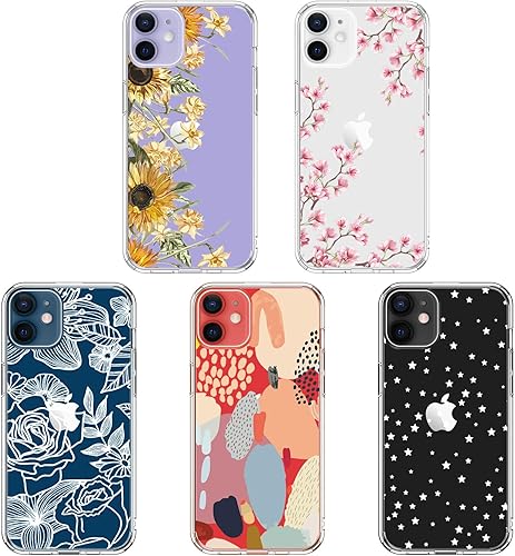 Miniatura 5 de ICEDIO Funda para iPhone 15 Pro con protector de pantalla, transparente y con patrones modernos de moda, diseñada para niñas y mujeres, funda