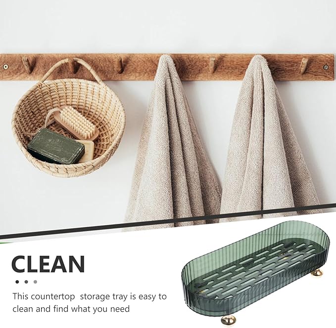 Organizador de Baño Cabilock Transparente con Drenaje para Jabón y Cepillo miniatura 9