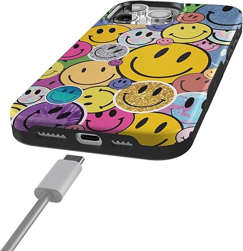 Vista 1603 de Casely Funda para iPhone 15 Pro Max Jardín Secreto Flores mixtas Funda atrevida Compatible con MagSafe y botón de acción Secret Garden