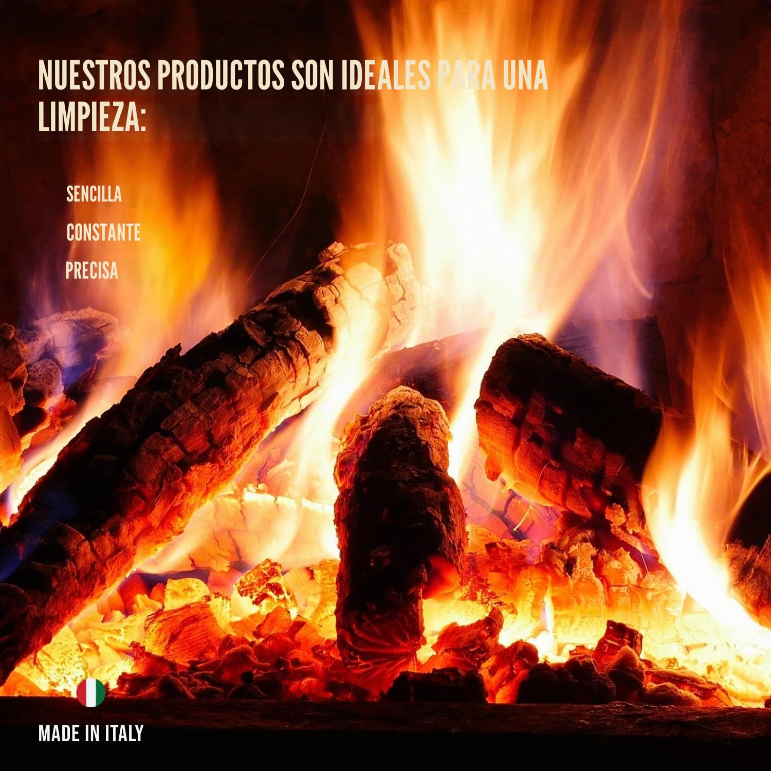 BARETTO Pack de 10 Varillas + Mango - Varillas de 1 Metro para Kit de Limpieza de chimeneas - para chimeneas con Trazos lineales o Curvas máx. de 45°