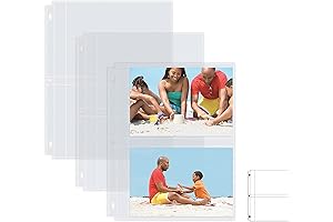 Better Office Products 5x7 Photo Sleeves for 3 Ring Binder