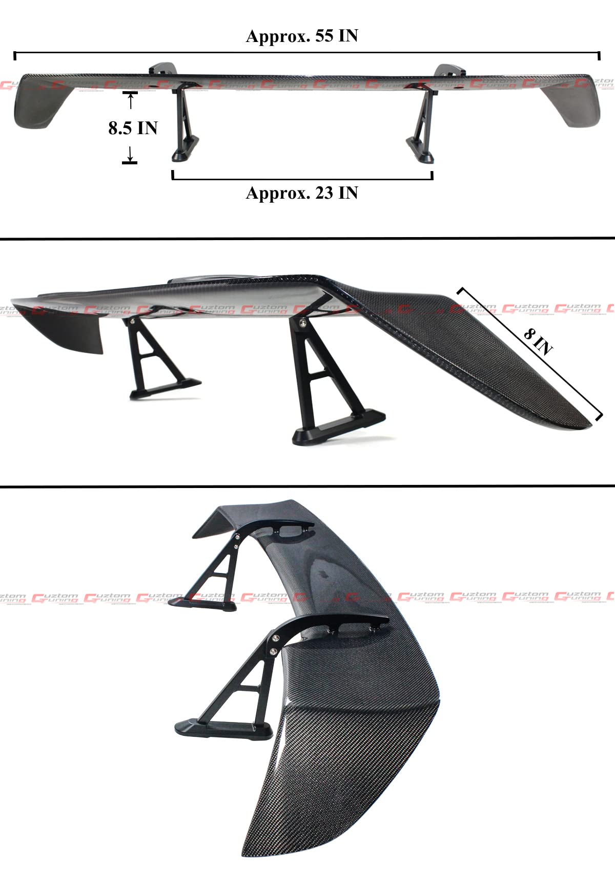 Amazon | 本物のカーボンファイバー スワンネック STIスタイル ハイ