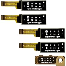 4PCS OLED LCD Display Module, 0.91" 4 Wire SPI Serial OLED Screen Driver,128x32 3.3V  4.2V for Ledger Nano S 15Pin White Light, 4pcs