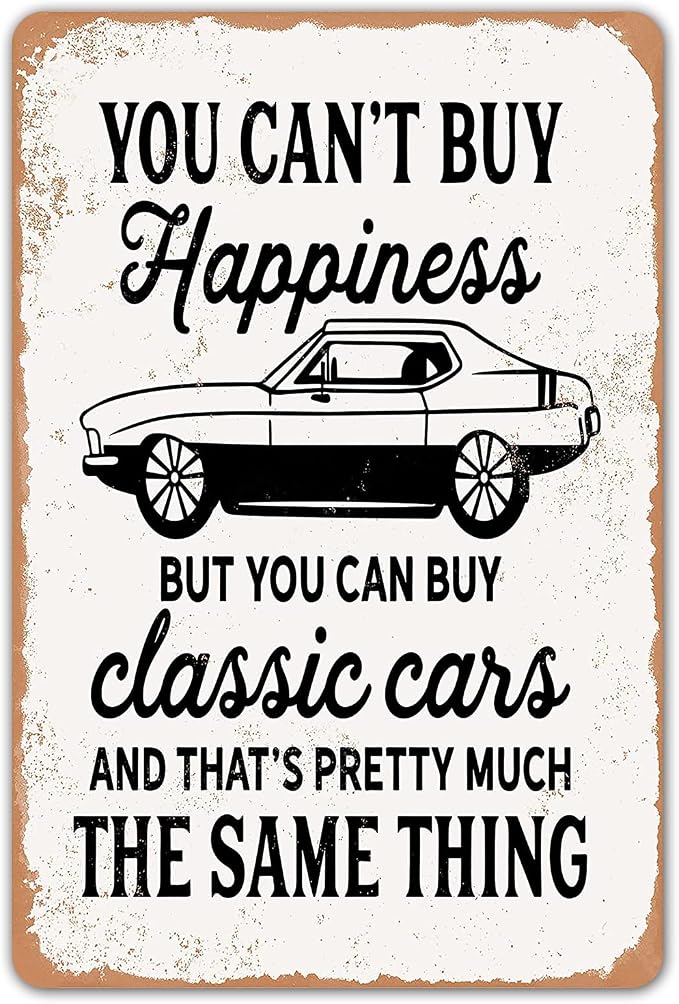 HomDeo Classic Cars Vintage Metal Tin Sign