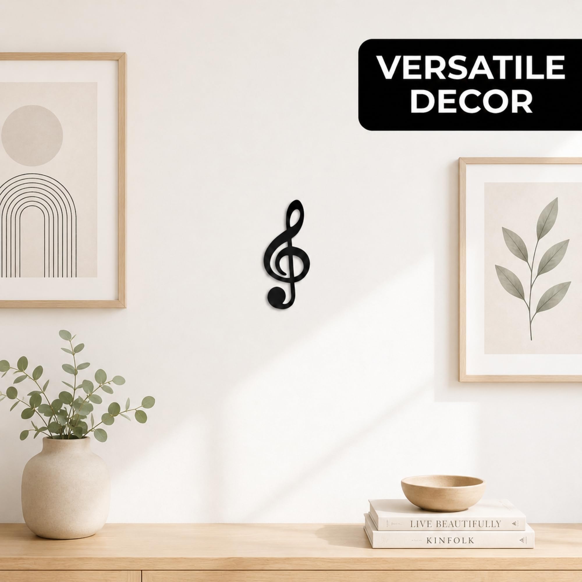 アート・デザイン・音楽 baseline16 Amazon.com: Broadway Gifts Treble Clef Music Note Glossy Black 9