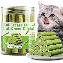 Cat Grass Sticks | 100g Delicious Edible Teething Chew Toy | Teeth Cleaning & Hairball Removal