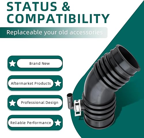 Miniatura 6 de AUTOKAY 17881-65011 Cuerpo del acelerador del motor Manguera de entrada de aire Tubo de flujo para Toyota Pickup Truck 4Runner V6 3.0L 1989 1990