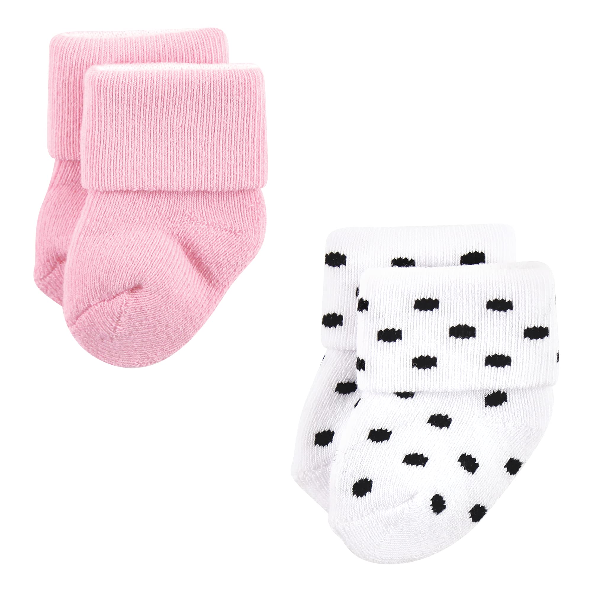 Luvable Friends Damen Unisex Neugeborene und Baby Frotteesocken Ballett 12er Pack 6-12 Monate, Balletttasche, Rosa, Schwarz, 12 Stück