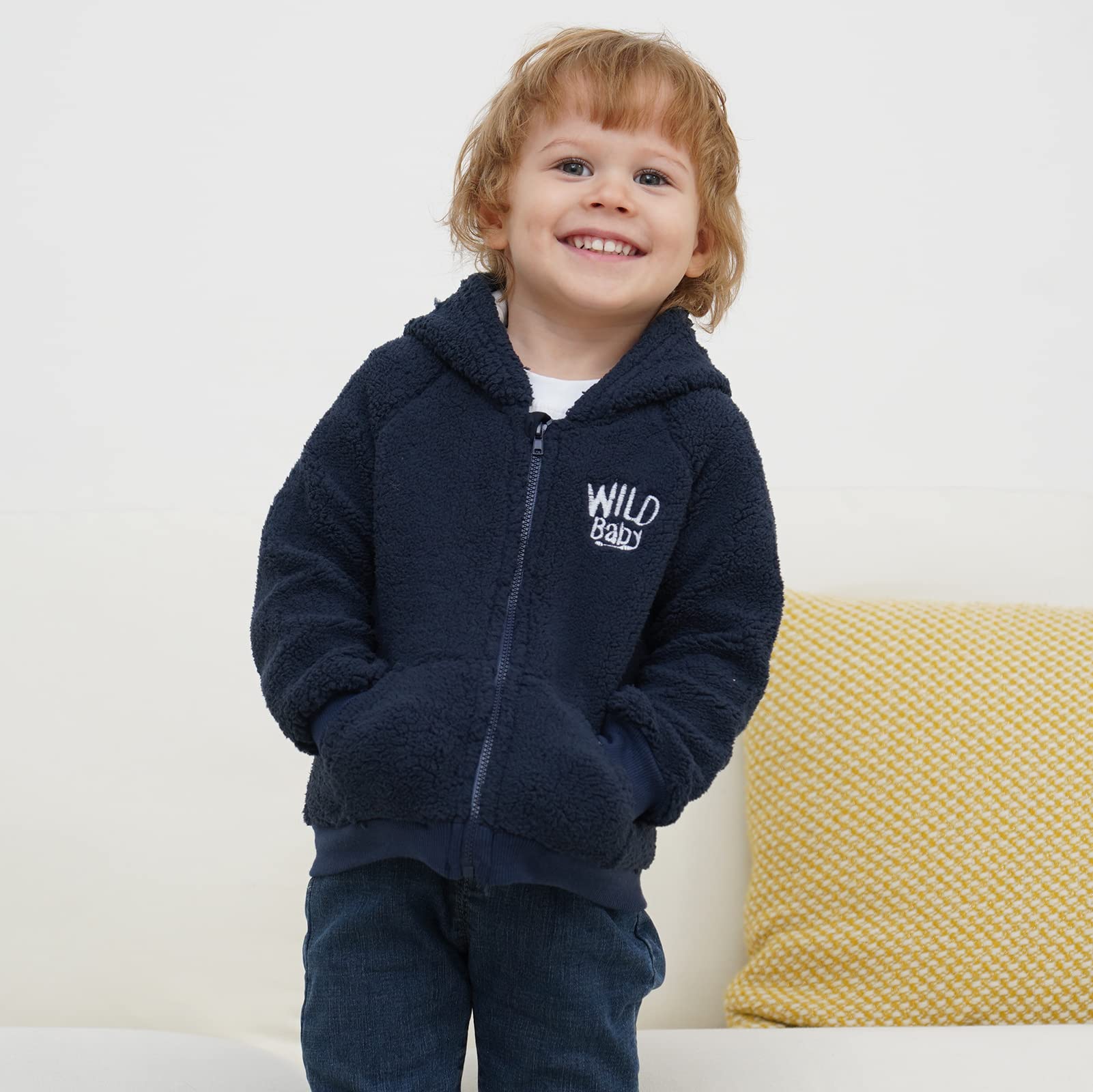 Bébé garçons filles dessin animé polaire veste à capuche manteau avec oreilles chaud vêtements d'extérieur manteau Zip Up manteau