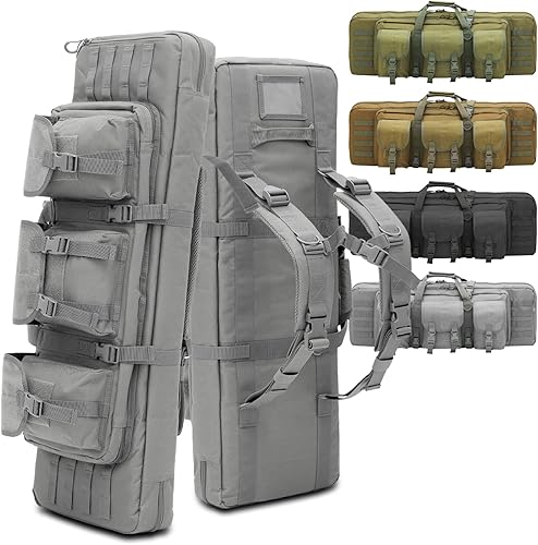 Magshion 36404247 Inch Soft Gun Case for Rifles, Double Shotgun Case for Hunting and Shooting Range, Long Rifle Backpack wStrap, Lockable