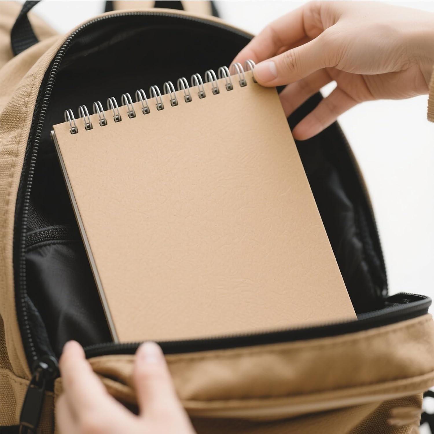 HOZEON 30 PCS A6 Size Top Spiral Bound Sketch Notebooks, Blank Kraft Brown Cardboard Cover Sketch Pad for Animation, Sketching, Drawing, Doodling and Journaling, 60 Sheets for Each Pad