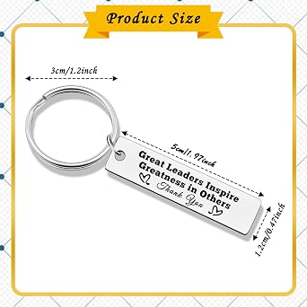 24PCS Leadership Gifts for Women Men Keychain Appreciation Gifts for Leaders Managers Birthday Work Office Gift Keyring Manager Present for Boss Mentor Christmas Birthday Bosses Day Present