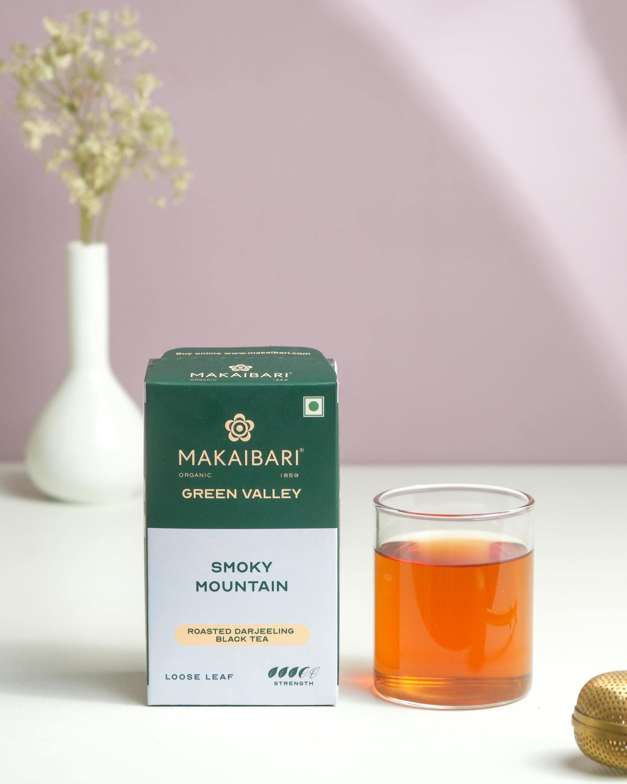 Makaibari Green ValleySmoky Mountain | Roasted Darjeeling Loose Leaf | Roasted Black Tea 100 Grams | 100% Darjeeling Long Leaf Tea 2
