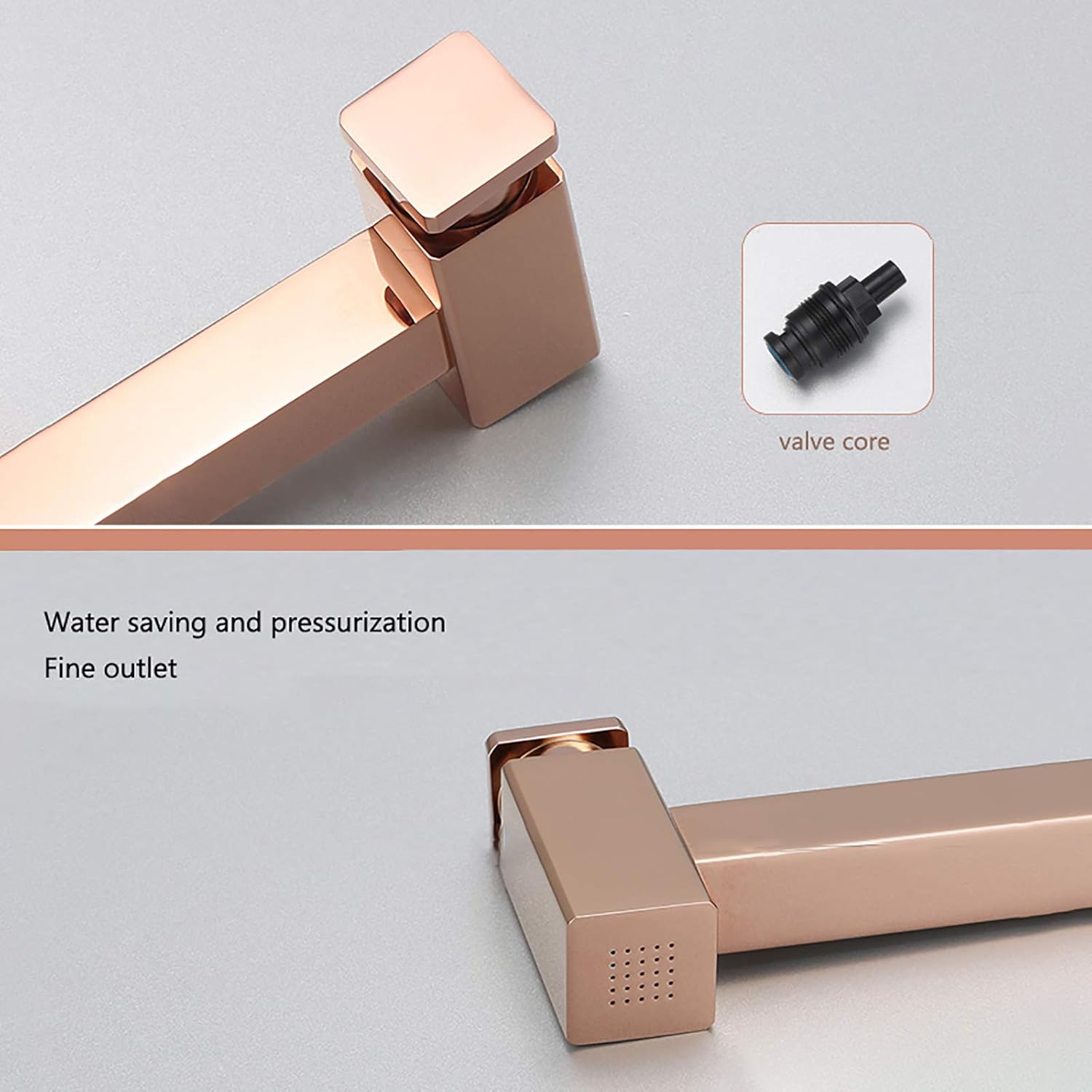 Handheld Bidet Sprayer for Toilet, Wall Mounted Brass Bathroom Cloth Diaper Sprayer Set Rose Gold Single Cold Water Toilet Bidet Sprayer Kit for Personal Hygiene