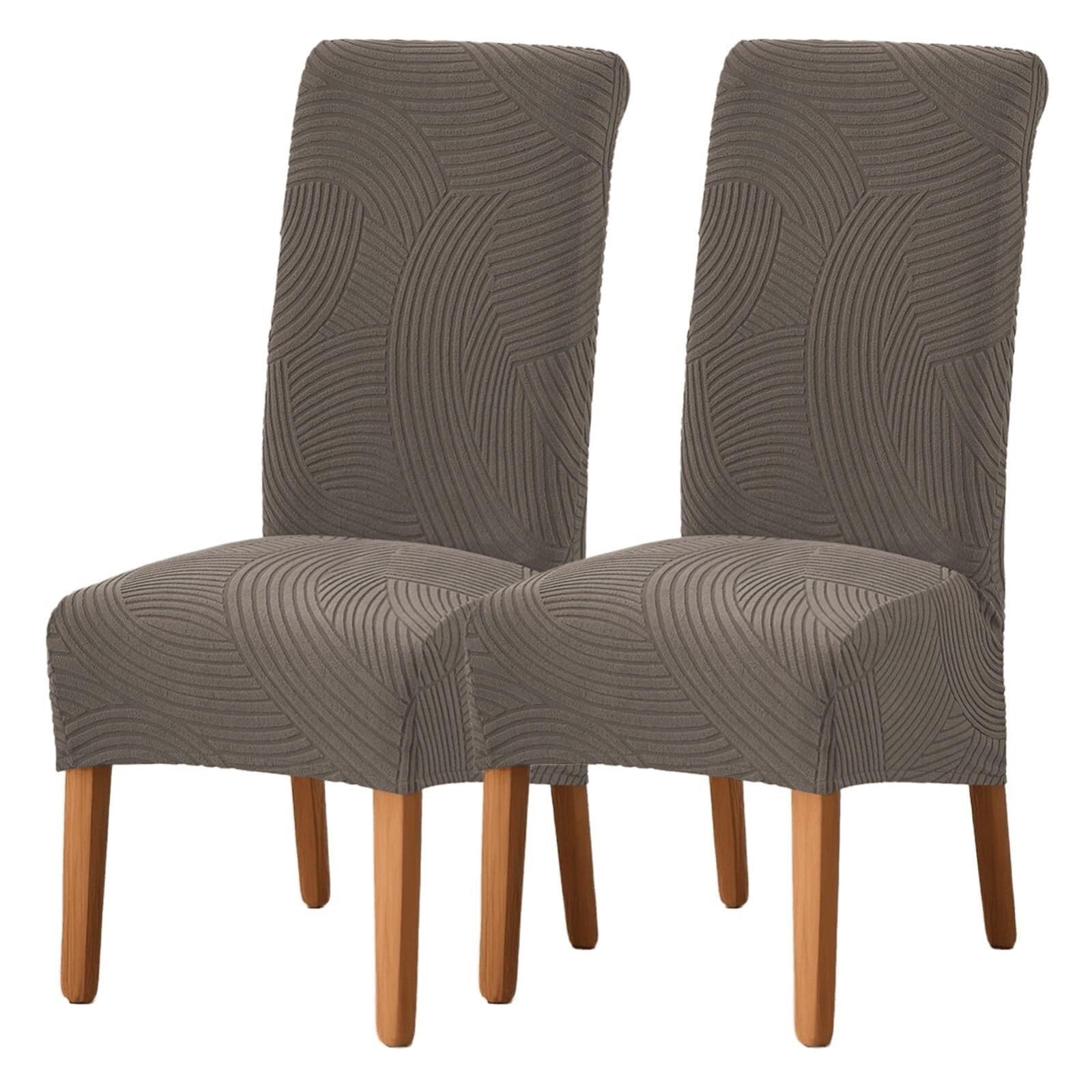 NMVAWIPT Stretch Dining Room Chair Covers, High-Back, For Home Restaurant Living Banquet,Removable And Machine Washable(8#,2Pcs)