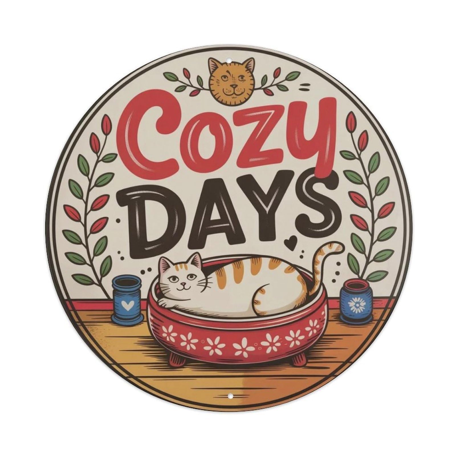 Cozy Days Japanese Manga Metal Tin Sign Plaque