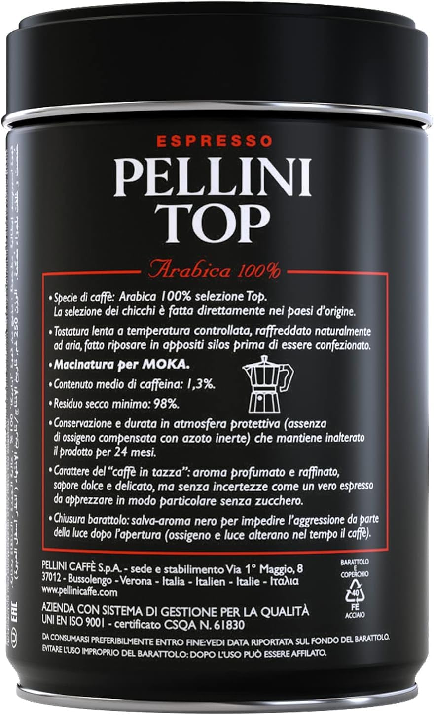 Pellini Top Tin Ground - 250 grams