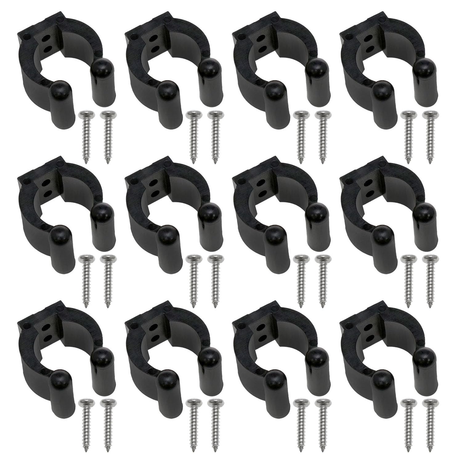 VAKTOK Fishing Rod Storage Clips Billiard Cue Clips Snooker Cue Locating  Clips Fishing Rod Rubber Clips for Fishing Rods Or Billiard Cues -12PCS