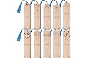 Lord of the Rings Gifts for Women: 10 Wooden Hobbits Themed Bookmarks