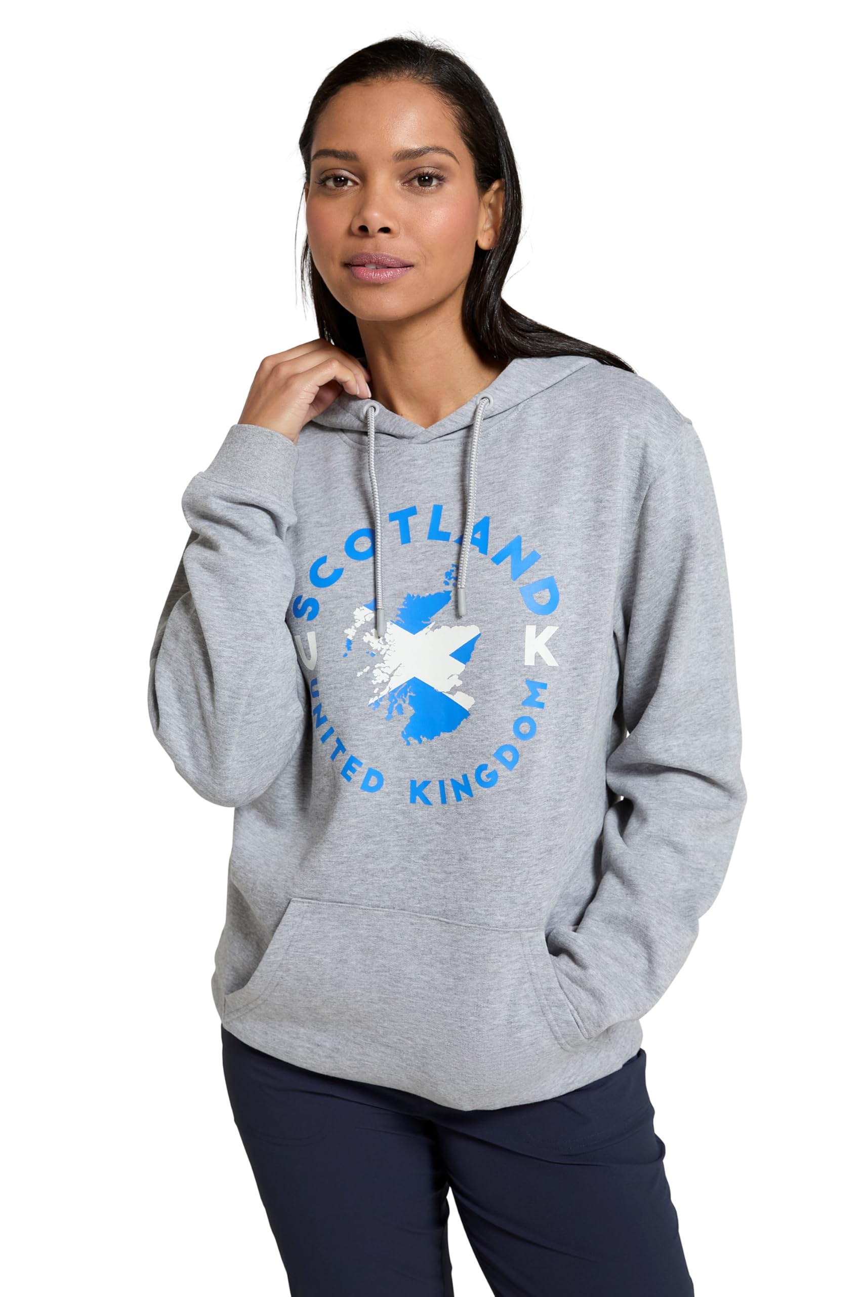 Scotland Flag Overhead Hoodie - Grey