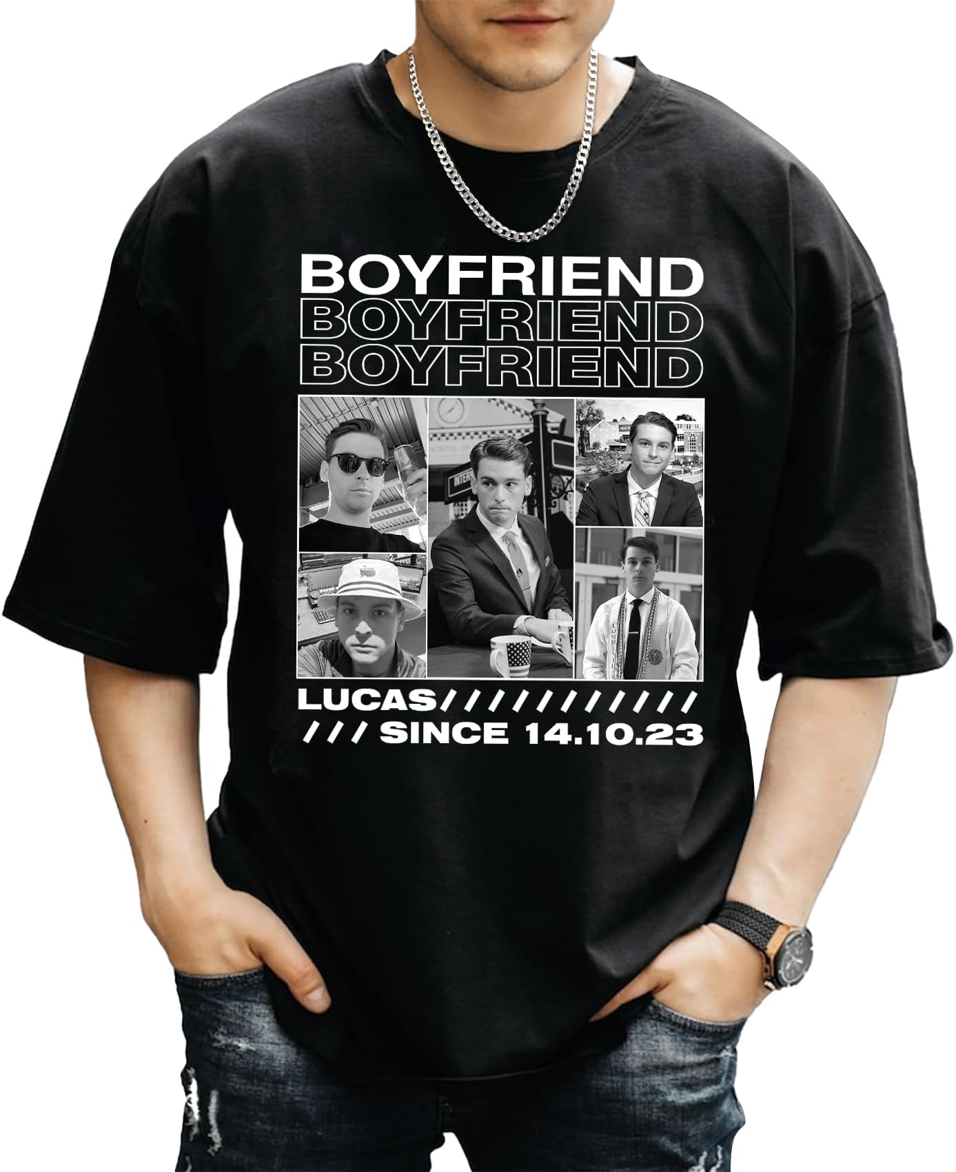 NAZENTI Custom Bootleg Rap Tee, Custom T-Shirts with Picture, Retro Custom Bootleg, Valentine's Gifts for Him Her