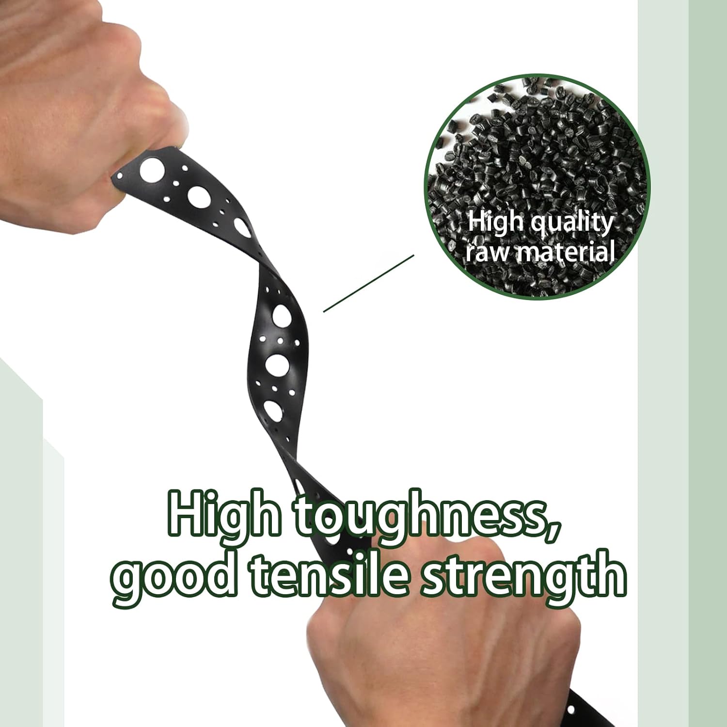 50m 164ft Black Mounting strip 1inch spacing, Suitable for 12mm RGB pixel nodes,HDPE Material 30mm width Plastic strips